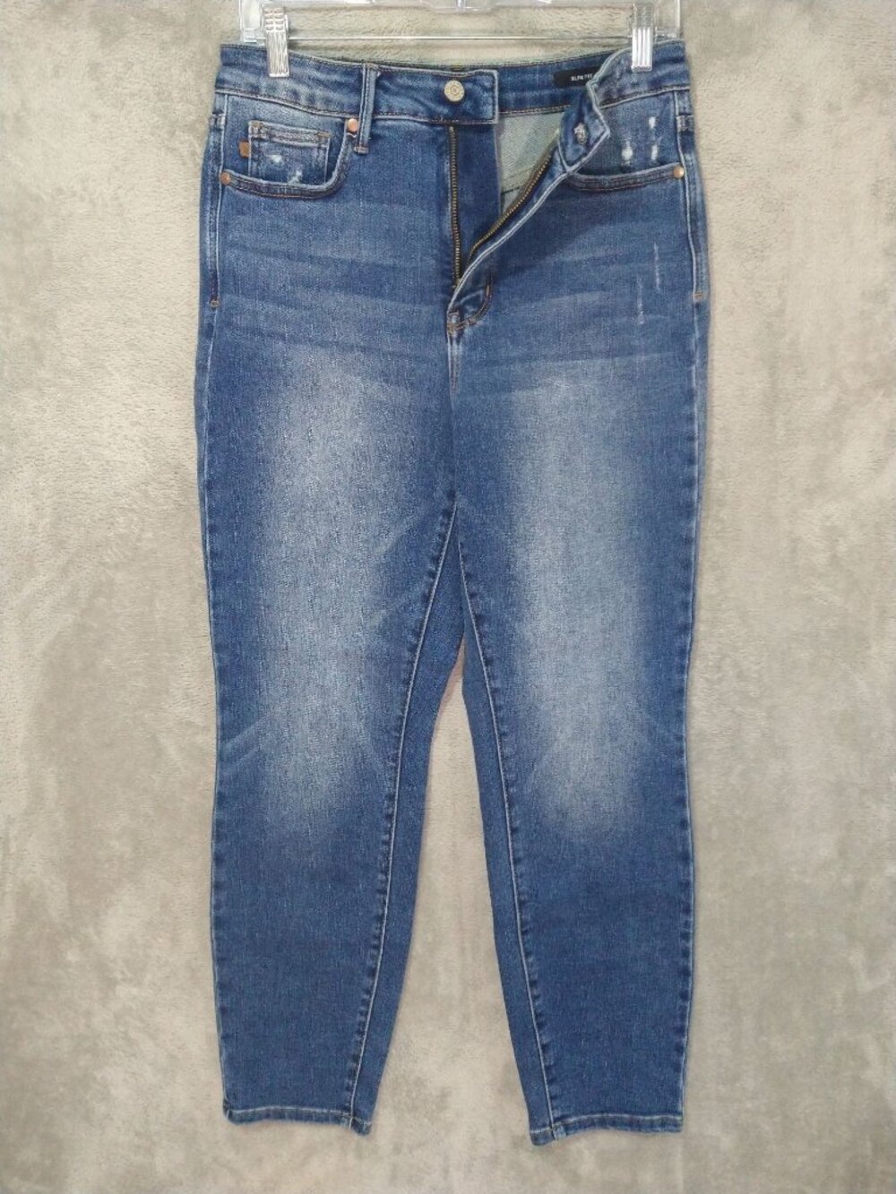 Judy Blue Jeans Womens 9/29 Denim Slim Fit Tummy Control High Waist Distressed